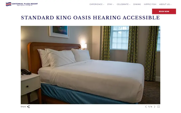 Standard King Oasis Hearing Accessible | Centennial Plaza Resort