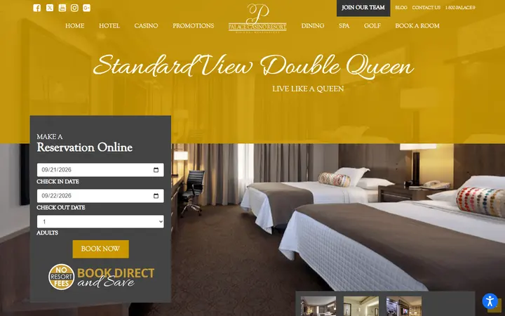 Standard View Double Queen | Palace Casino Resort | Biloxi, MS