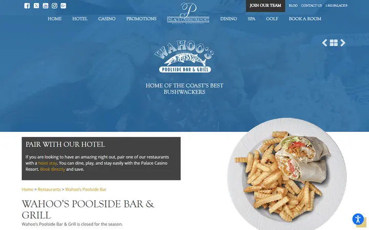 Wahoo's Poolside Bar | Palace Casino Resort | Biloxi, MS