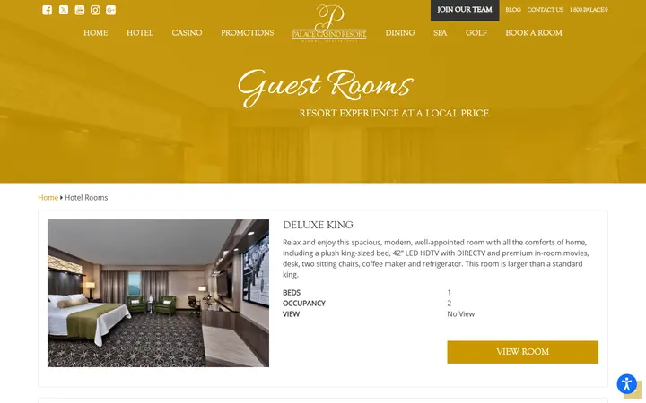Hotel Rooms - Palace Casino Resort