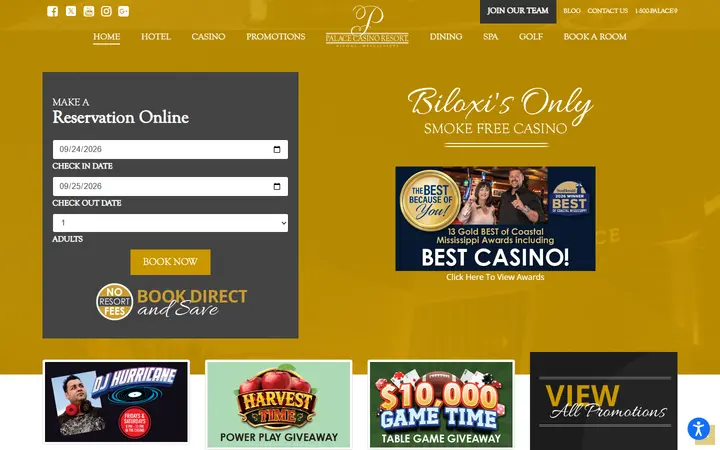 Biloxi's Only Smoke Free Casino | Palace Casino Resort | Biloxi, MS