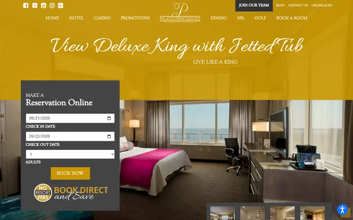 View Deluxe King with Jetted Tub | Palace Casino Resort | Biloxi, MS
