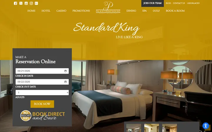 Standard King | Palace Casino Resort | Biloxi, MS | Smoke Free Casino