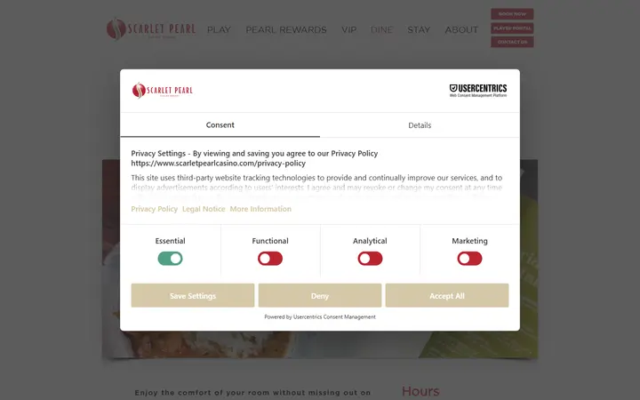 IN-ROOM DINING | Scarlet Pearl Casino Resort COPY