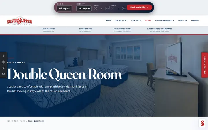 Double Queen Room | Silver Slipper Casino & Hotel, Bay St. Louis MS