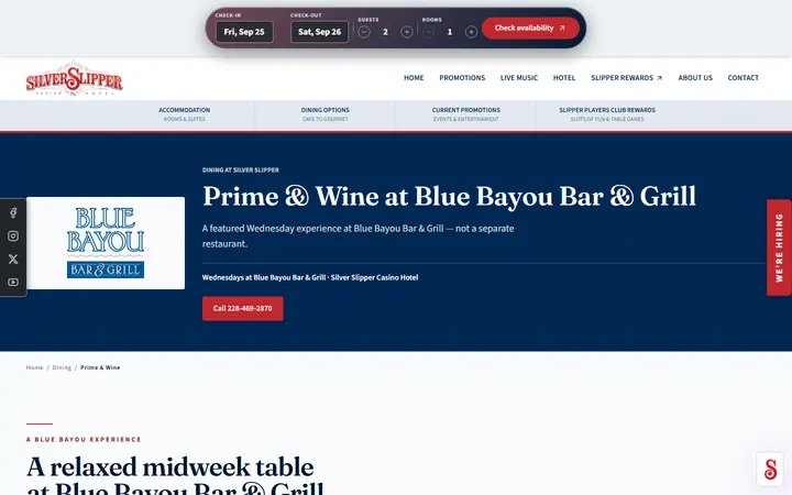 Prime & Wine | Bay St. Louis Steak Dinner