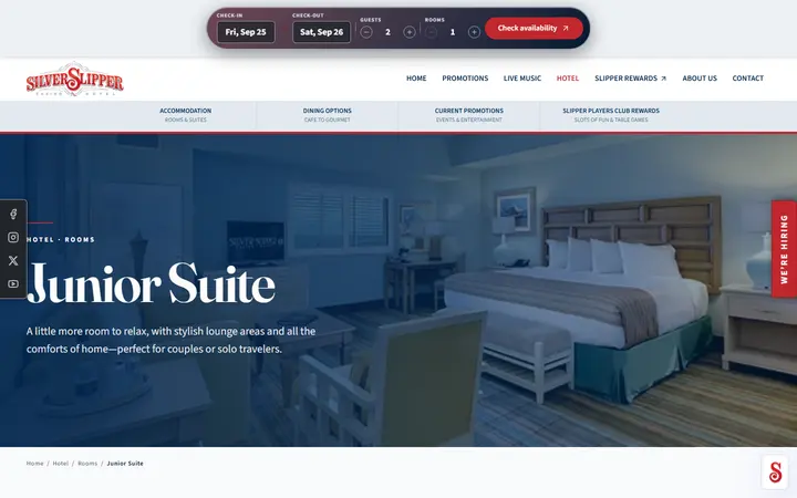 Junior Suite | Silver Slipper Casino & Hotel, Bay St. Louis MS