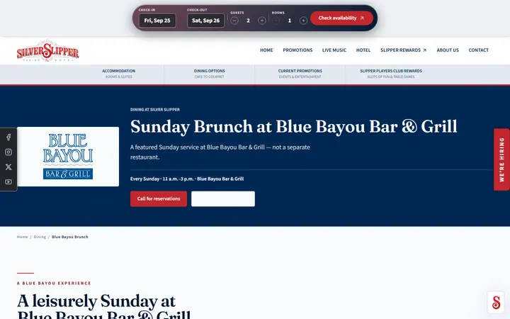 Sunday Brunch in Bay St. Louis | Blue Bayou