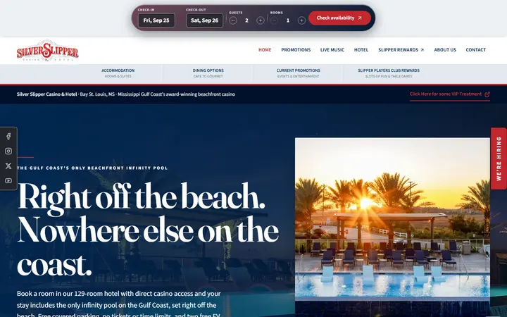 Only Gulf Coast Beachfront Infinity Pool | Silver Slipper