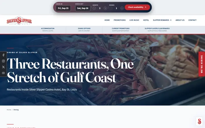 Restaurants in Bay St. Louis | Silver Slipper Dining