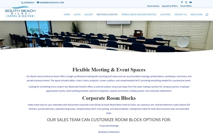 Hotels Biloxi Beach | Meetings | South Beach Biloxi Hotel