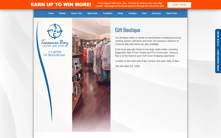 Gift Boutique - Treasure Bay Casino & Hotel