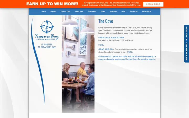 The Cove - Treasure Bay Casino & Hotel