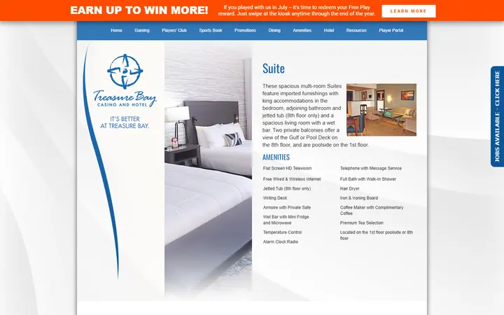 Suite - Treasure Bay Casino & Hotel