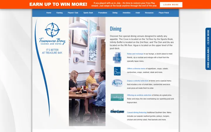 Dining - Treasure Bay Casino & Hotel