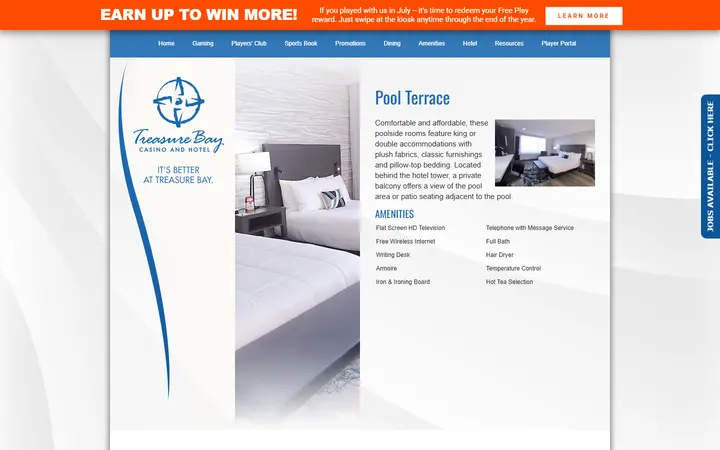 Pool Terrace - Treasure Bay Casino & Hotel