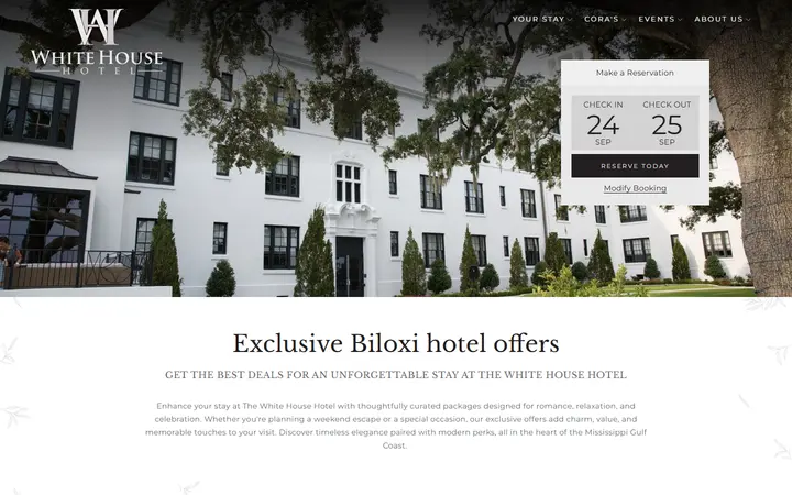Biloxi hotel deals | The White House Hotel