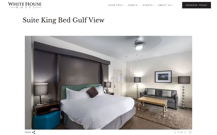 Suite King Bed Gulf View | The White House Hotel