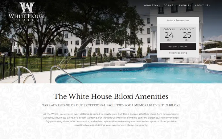 Hotels in Biloxi MS with pool | The White House Biloxi