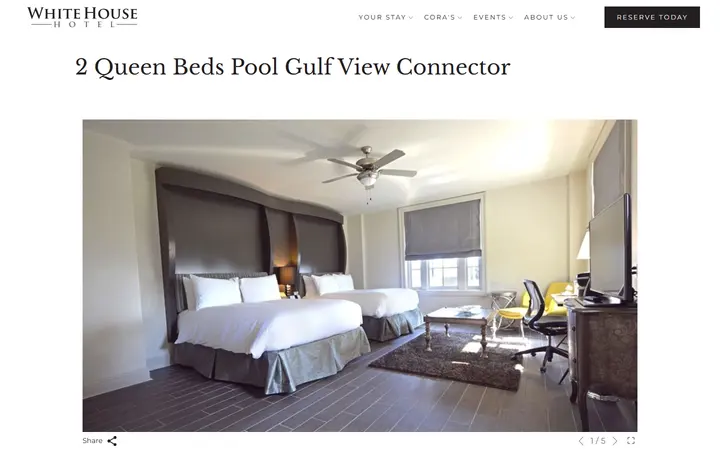 2 Queen Beds Pool Gulf View Connector | The White House Hotel