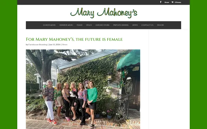 /for-mary-mahoneys-the-future-is-female — Mary Mahoney's | Old French House