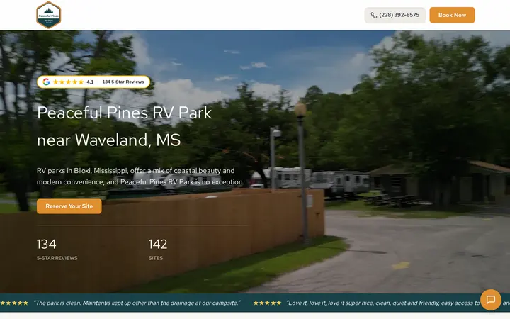 /lp/rv-parks-near-waveland-ms — Peaceful Pines RV Park