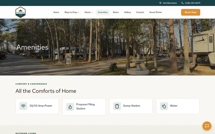 /amenities — Peaceful Pines RV Park