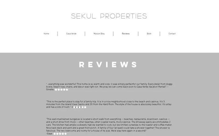 /reviews — Maison Bleu Vacation Rental