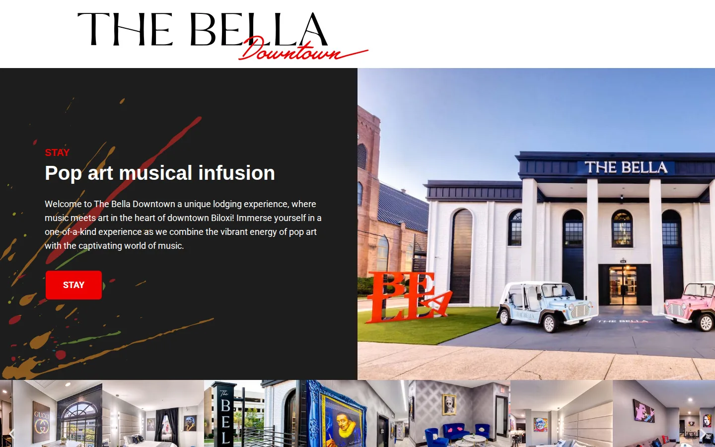 Viewport capture of The Bella Downtown official website