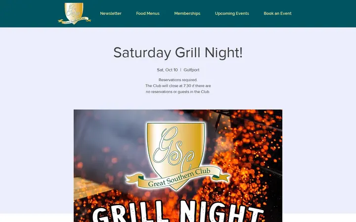 /event-details/saturday-grill-night-2026-10-10-17-00 — Great Southern Club