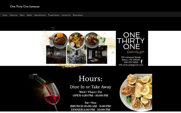 Website of One Thirty One on Lameuse