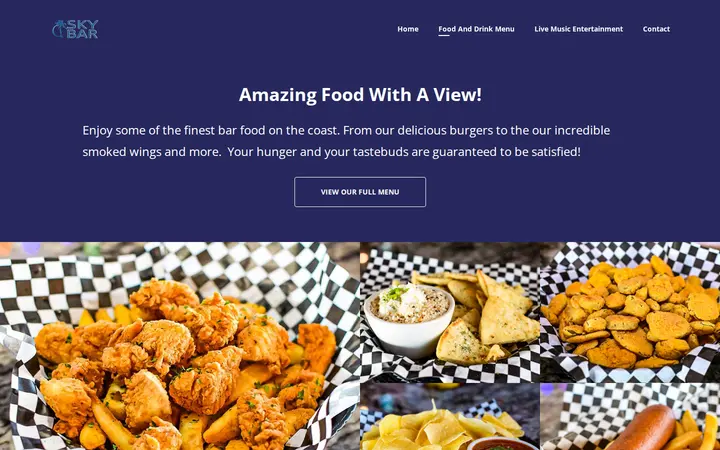 /sky-bar-biloxi-menu — The Sky bar