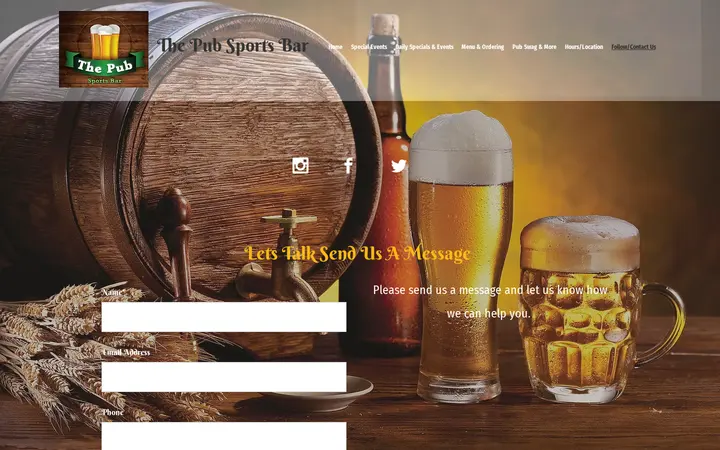 /followcontact-us — The Pub Sports Bar
