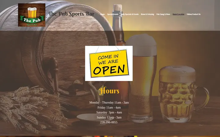 /hourslocation — The Pub Sports Bar