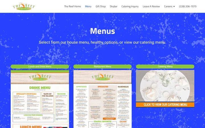 /menu — The Reef