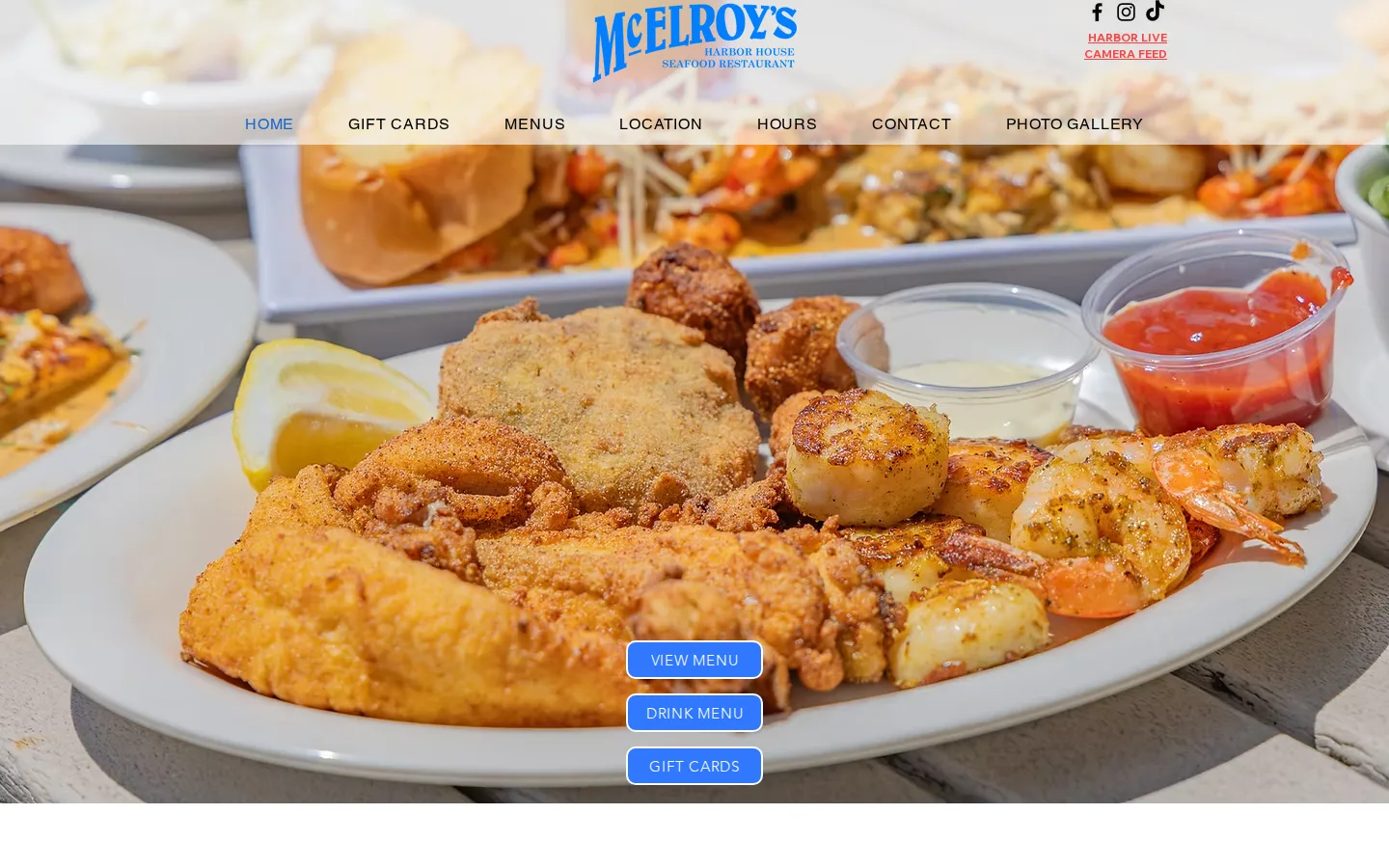 Viewport capture of McElroy's Harbor House official website