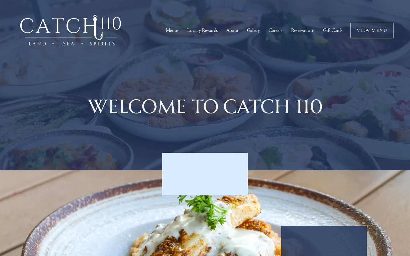 Viewport capture of Catch 110 official website