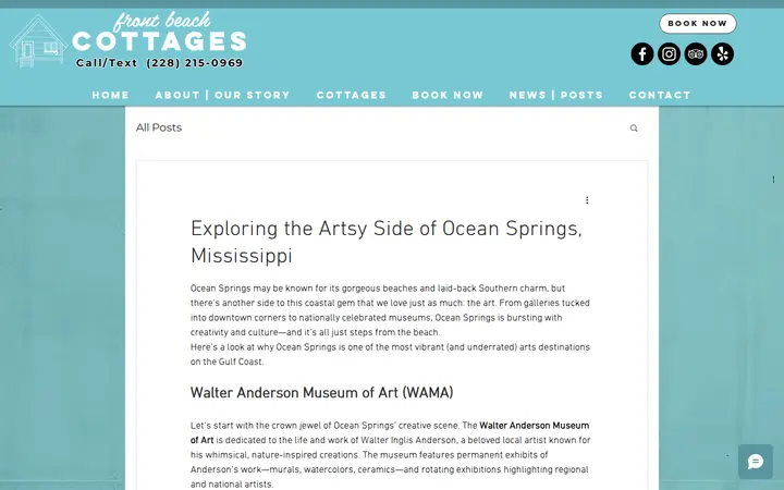 /post/exploring-the-artsy-side-of-ocean-springs-mississippi — Front Beach Cottages