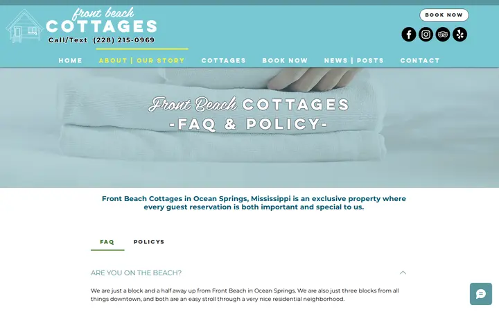 /faq-policies — Front Beach Cottages