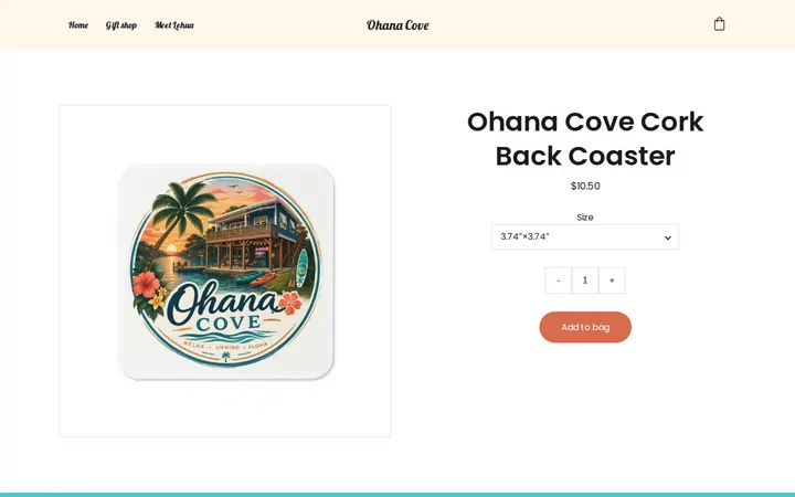 /ohana-cove-cork-back-coaster — Ohana Cove