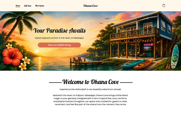 Website of Ohana Cove
