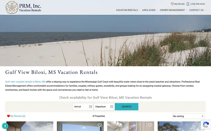 /gulf-view-mississippi-coast-rentals — PRM, Inc. Vacation Rentals