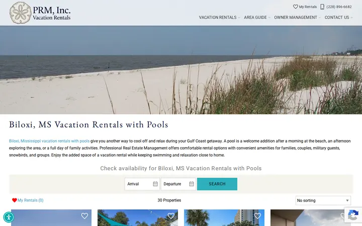 /mississippi-coast-rentals-with-pools — PRM, Inc. Vacation Rentals