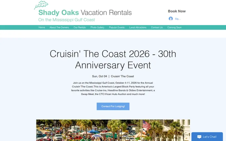 /event-details-registration/cruisin-the-coast-2026-30th-anniversary-event — Shady Oaks Vacation Rentals