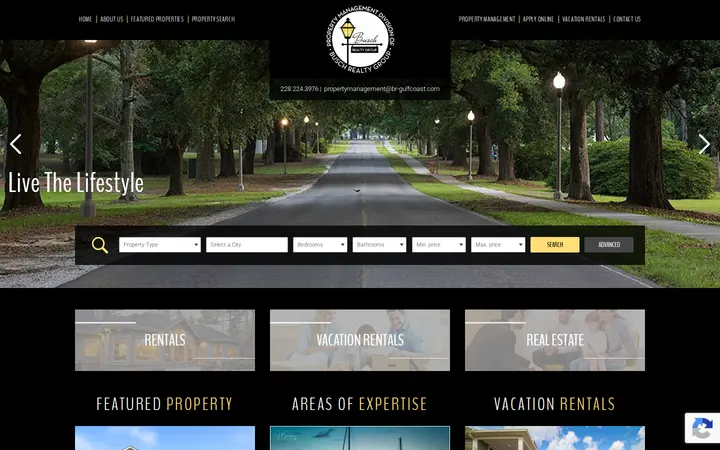 Website of Property Management Division of Busch Realty Group