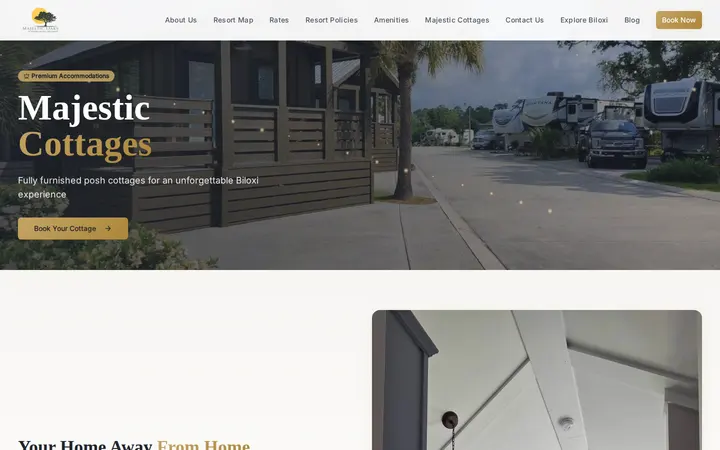/cottages — Majestic Oaks RV Resort