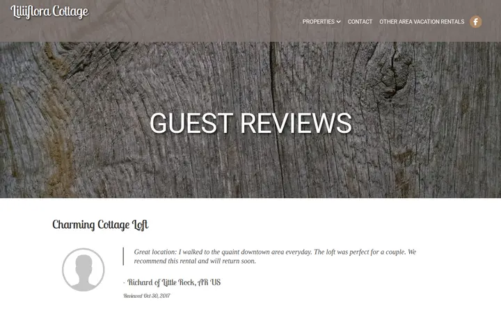 /SpanishTrailLoftsWest/vacation-rental-guestbook.html — Liliiflora Cottage Vacation Rental