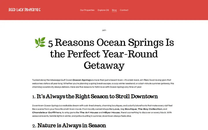 /blog/-5-reasons-ocean-springs-is-the-perfect-year-round-getaway — Reed Luck Properties LLC