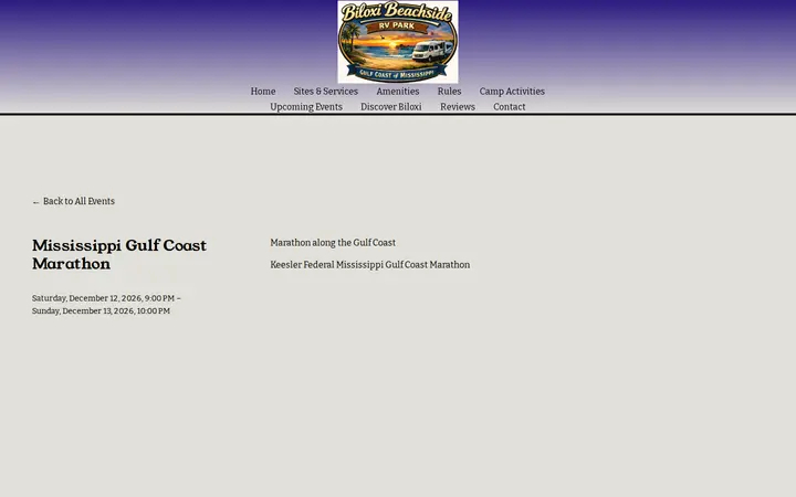 /upcoming-events/mississippi-gulf-coast-marathon — Biloxi Beachside RV Park