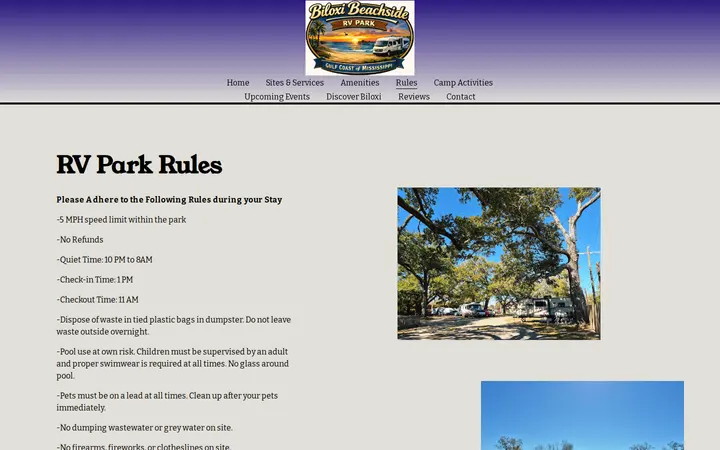 /rules — Biloxi Beachside RV Park